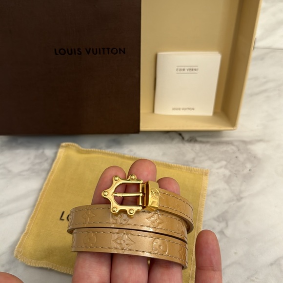 LOUIS VUITTON VERNIS Brasserie Triple Tour Bracelet  Beige - Picture 4 of 14